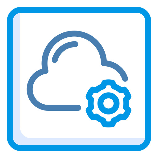 servicio de almacenamiento en la nube Generic Blue icono