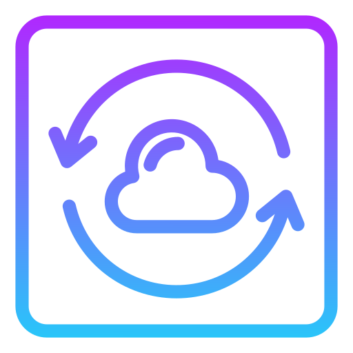 synchronizacja w chmurze Generic Gradient ikona