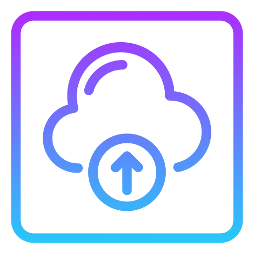 cloud uploaden Generic Gradient icoon