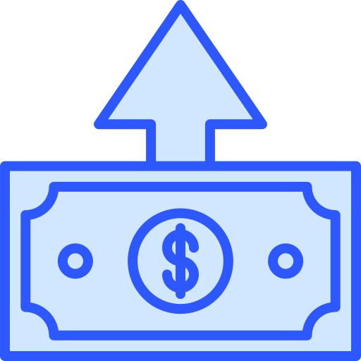 Money growth Generic Blue icon