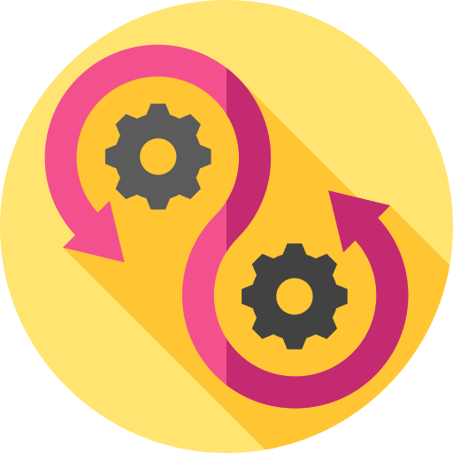 devops Flat Circular Flat ikona