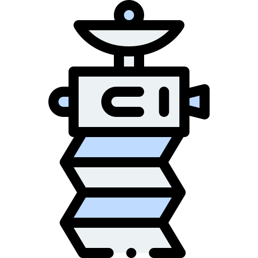 satellit Detailed Rounded Lineal color icon