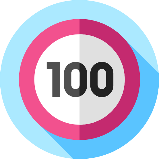 100 Flat Circular Flat icon