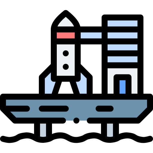 Rocket launch Detailed Rounded Lineal color icon