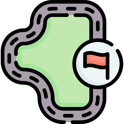 Race track Special Lineal color icon