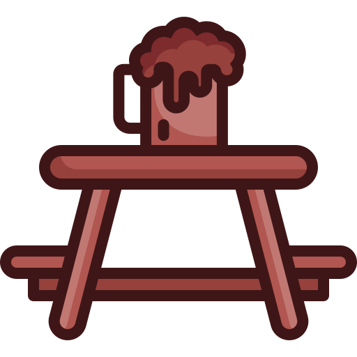 Picnic table Generic Outline Color icon