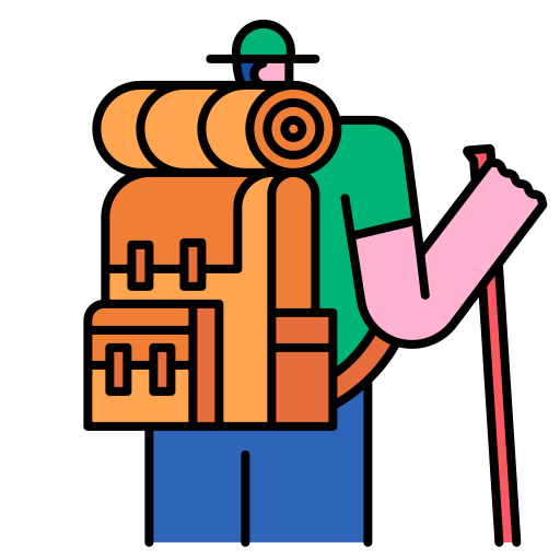 Backpacker Generic Outline Color icon