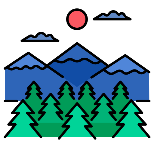 landschaft Generic Outline Color icon