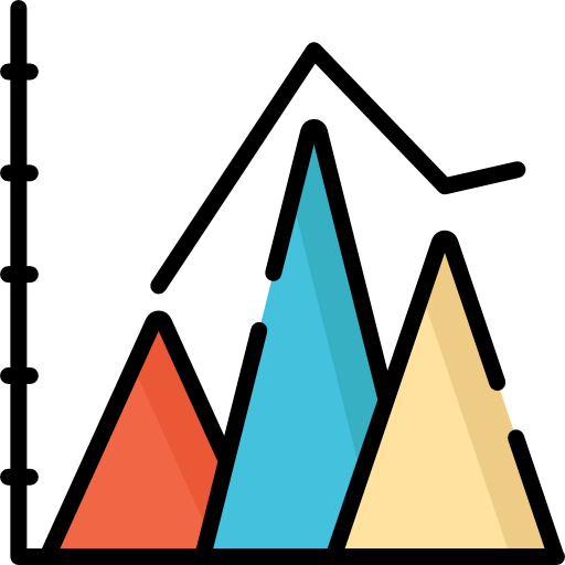 graphique pyramidal Special Lineal color Icône