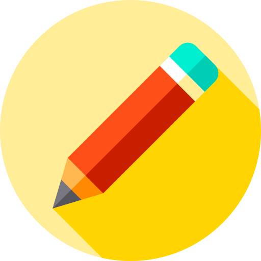 Pencil Flat Circular Flat icon