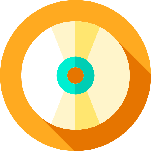 disco compacto Flat Circular Flat icono