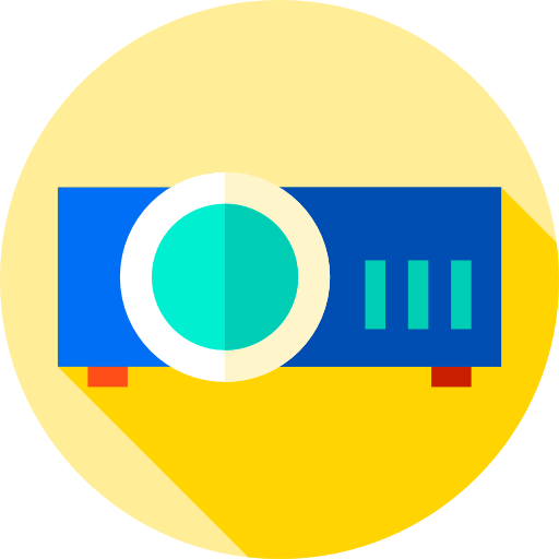 Projector Flat Circular Flat icon