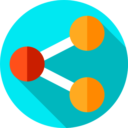 partager Flat Circular Flat Icône