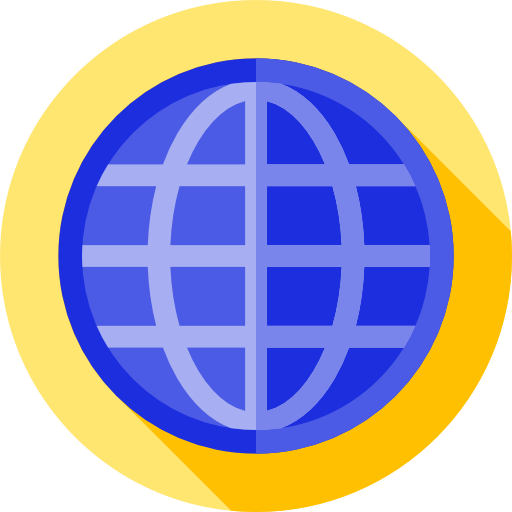 internet Flat Circular Flat ikona