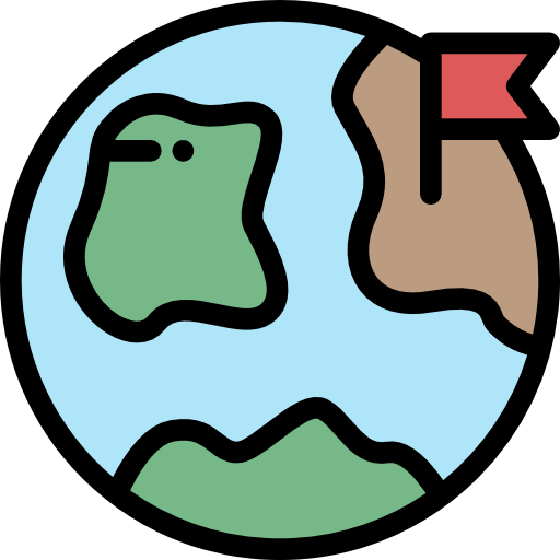 planet erde Detailed Rounded Lineal color icon