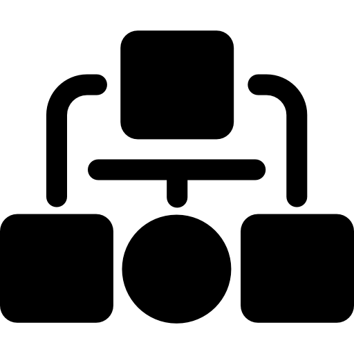 estructura jerarquica Basic Rounded Filled icono