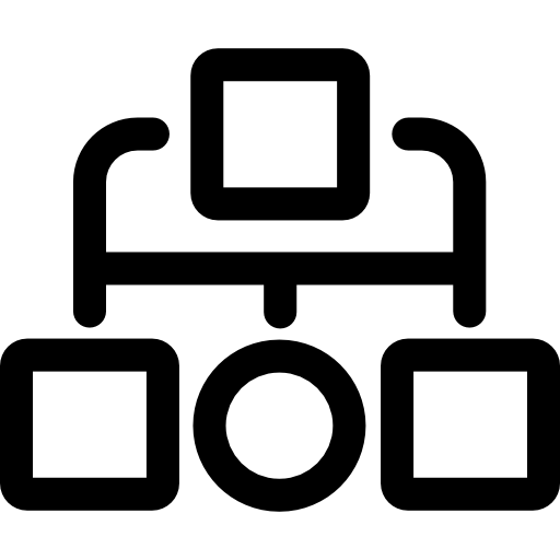 struttura gerarchica Basic Rounded Lineal icona