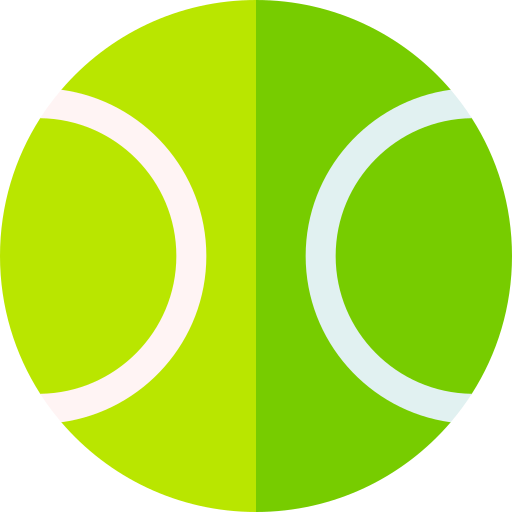 Tennis ball Basic Straight Flat icon
