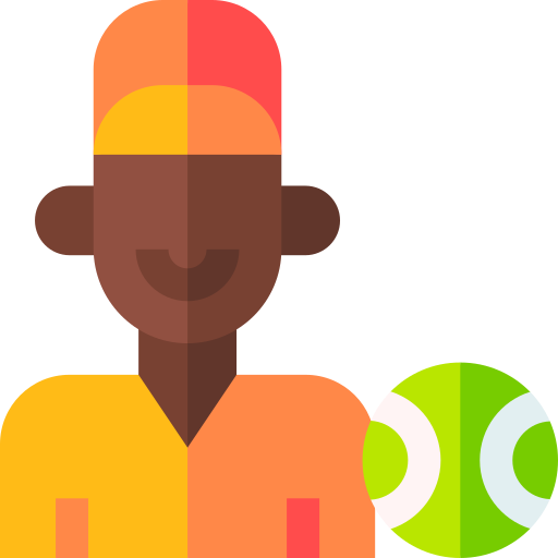 Tennis player Basic Straight Flat icon