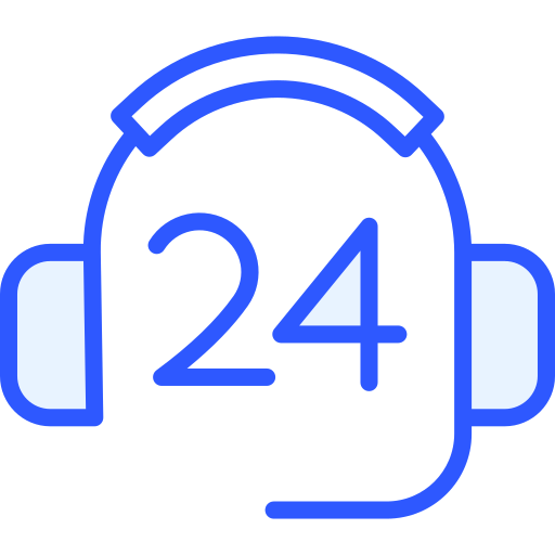24 часовая поддержка Generic Blue иконка