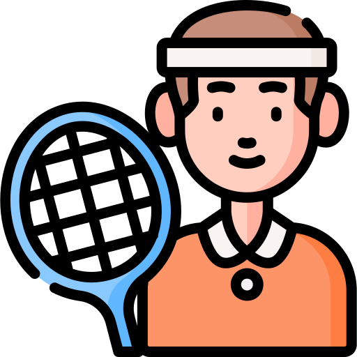 tennis speler Special Lineal color icoon