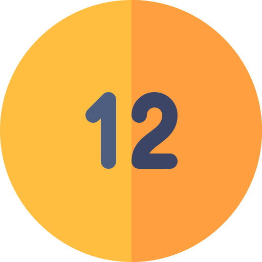 12 Basic Rounded Flat ikona