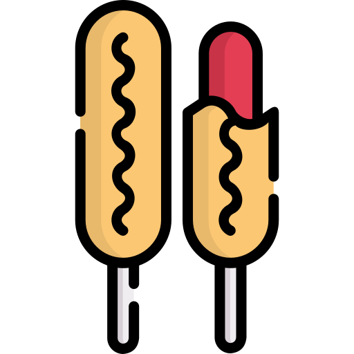 Corn dog Special Lineal color icon