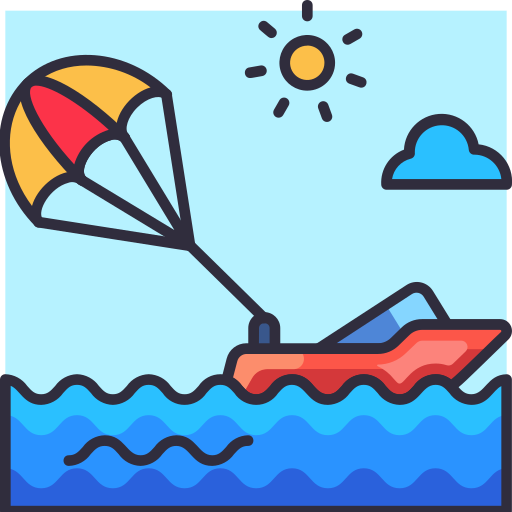 parasailing Generic Outline Color icono
