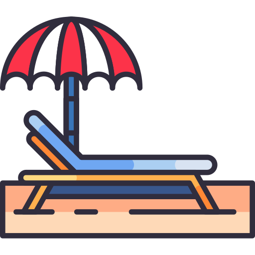 Sunbed Generic Outline Color icon