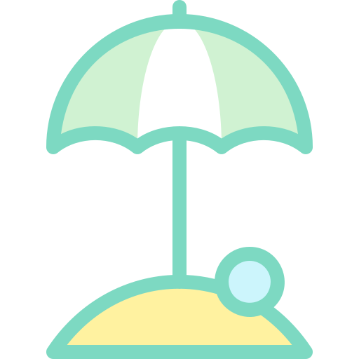ビーチ Detailed color Lineal color icon