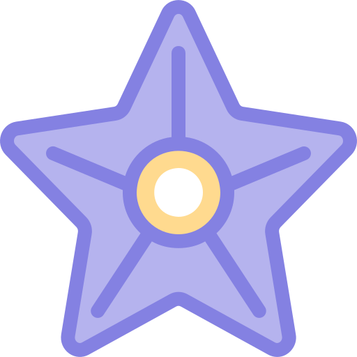 estrella de mar Detailed color Lineal color icono