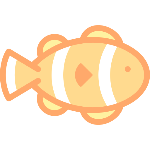 pesce pagliaccio Detailed color Lineal color icona