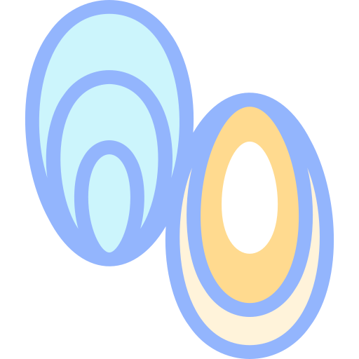 Mussel Detailed color Lineal color icon