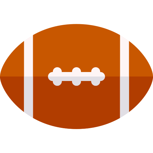 Rugby ball Basic Rounded Flat icon