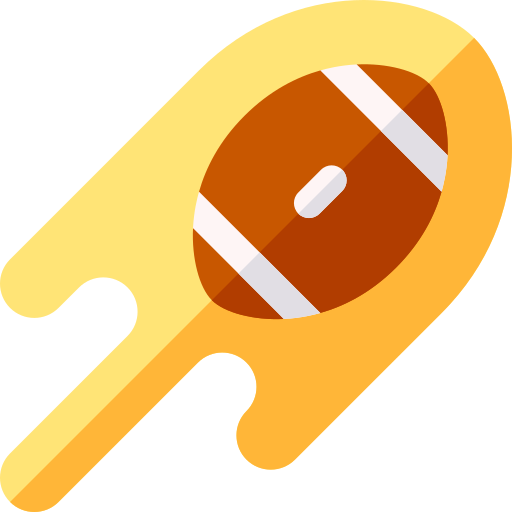 pelota de rugby Basic Rounded Flat icono