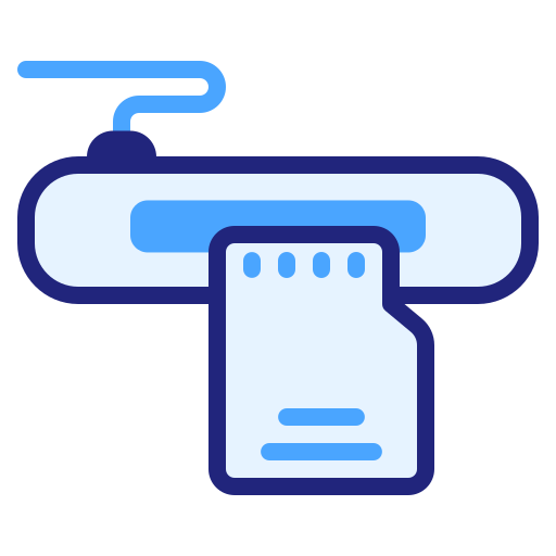 Card reader Generic Blue icon