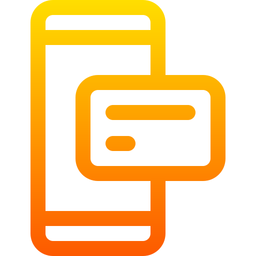Мобильный платеж Basic Gradient Lineal color иконка
