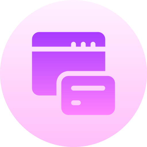 Online payment Basic Gradient Circular icon