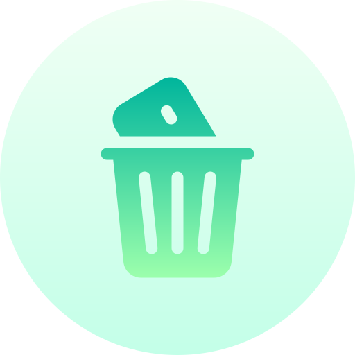 Trash bin Basic Gradient Circular icon