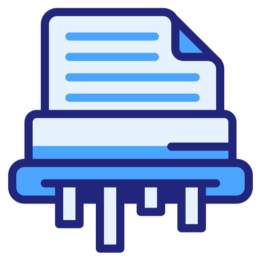 Paper shredder Generic Blue icon