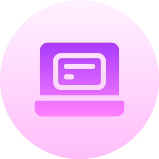 computer portatile Basic Gradient Circular icona