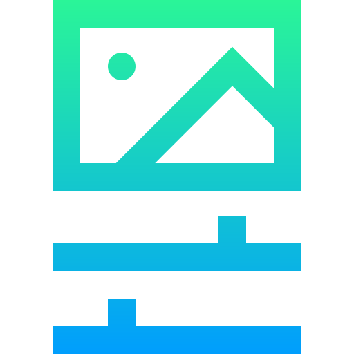 control Super Basic Straight Gradient icono