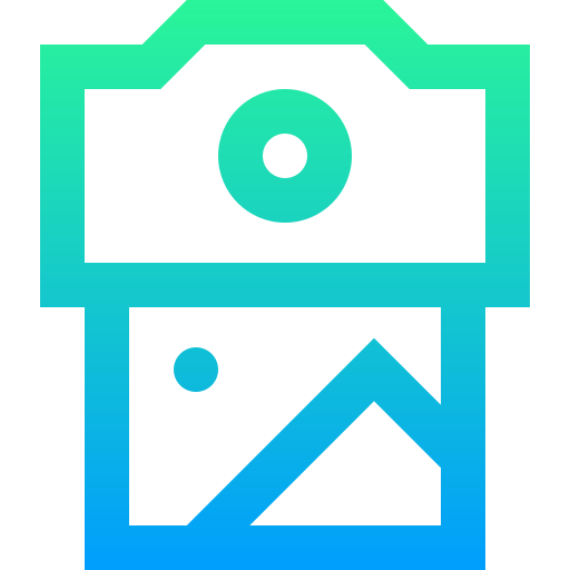 Instant camera Super Basic Straight Gradient icon