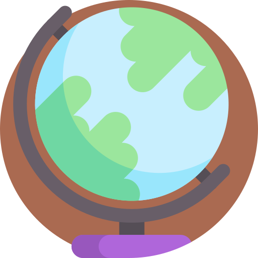Глобус Detailed Flat Circular Flat иконка