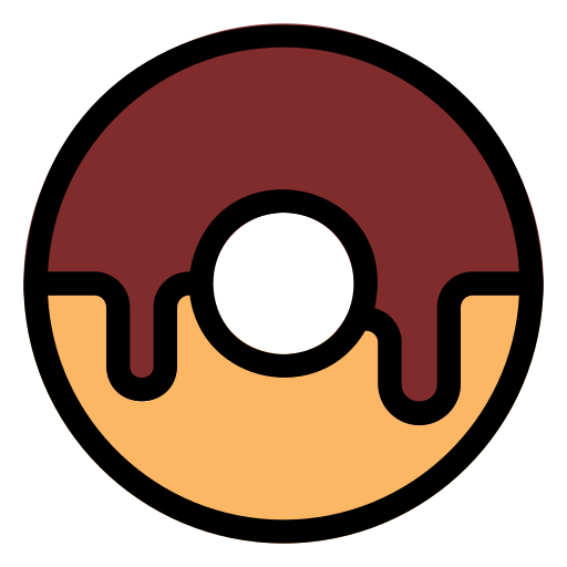 Donut Generic Outline Color icon