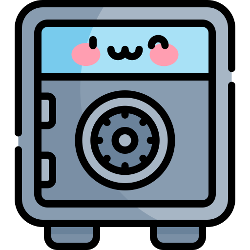 caja de deposito Kawaii Lineal color icono