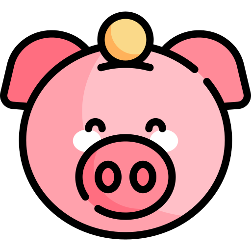 sparschwein Kawaii Lineal color icon