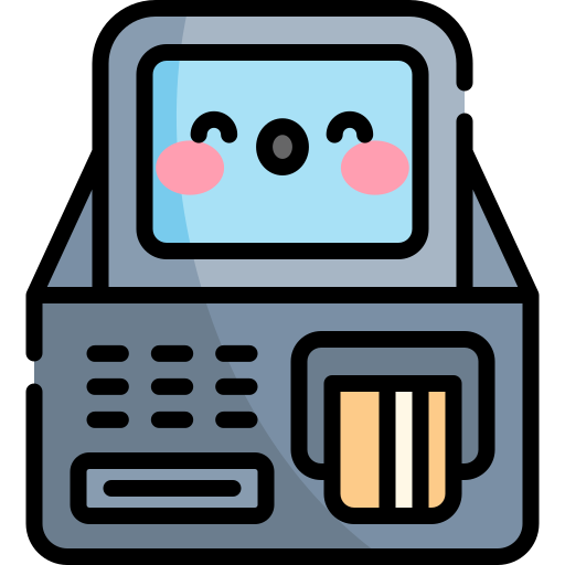 atm 기계 Kawaii Lineal color icon