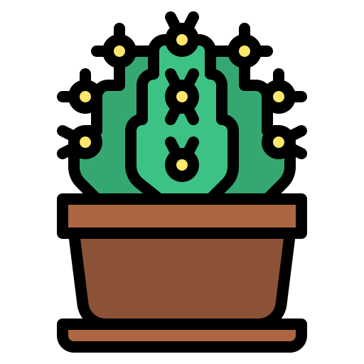 cactus Iconixar Lineal Color icona