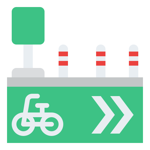 Bike lane Iconixar Flat icon